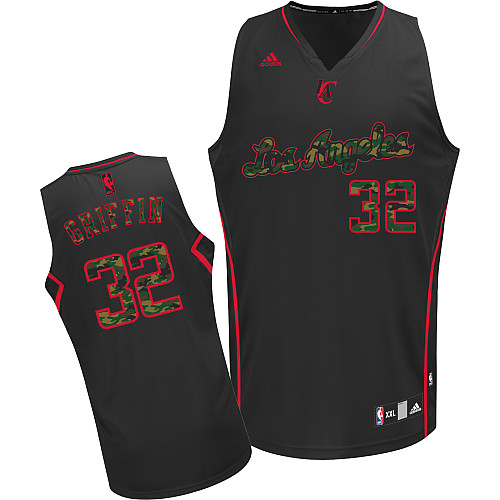 NBA Los Angeles Clippers 32 Blake Griffin Camo Black Swingman Jersey